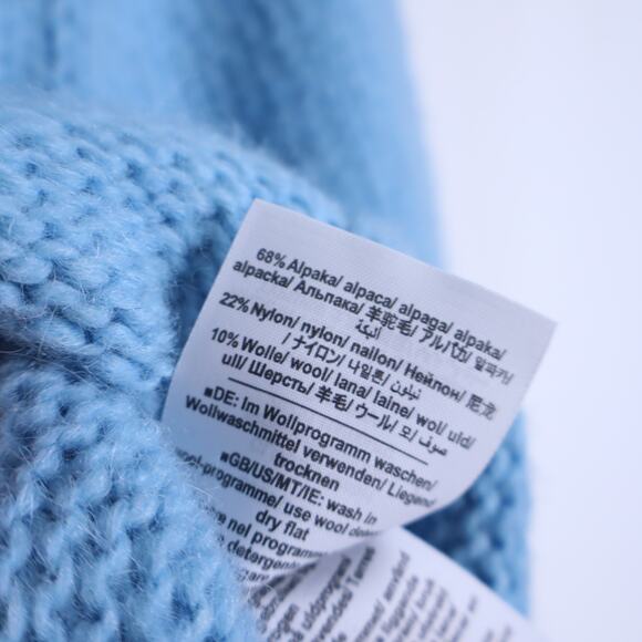 CLOSED Wool Blend Turtleneck Sweater Light Blue Long Sleeve Knit Women's S - Picture 14 of 14